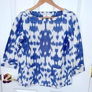 Vineyard vines linen mock shirt with pockets